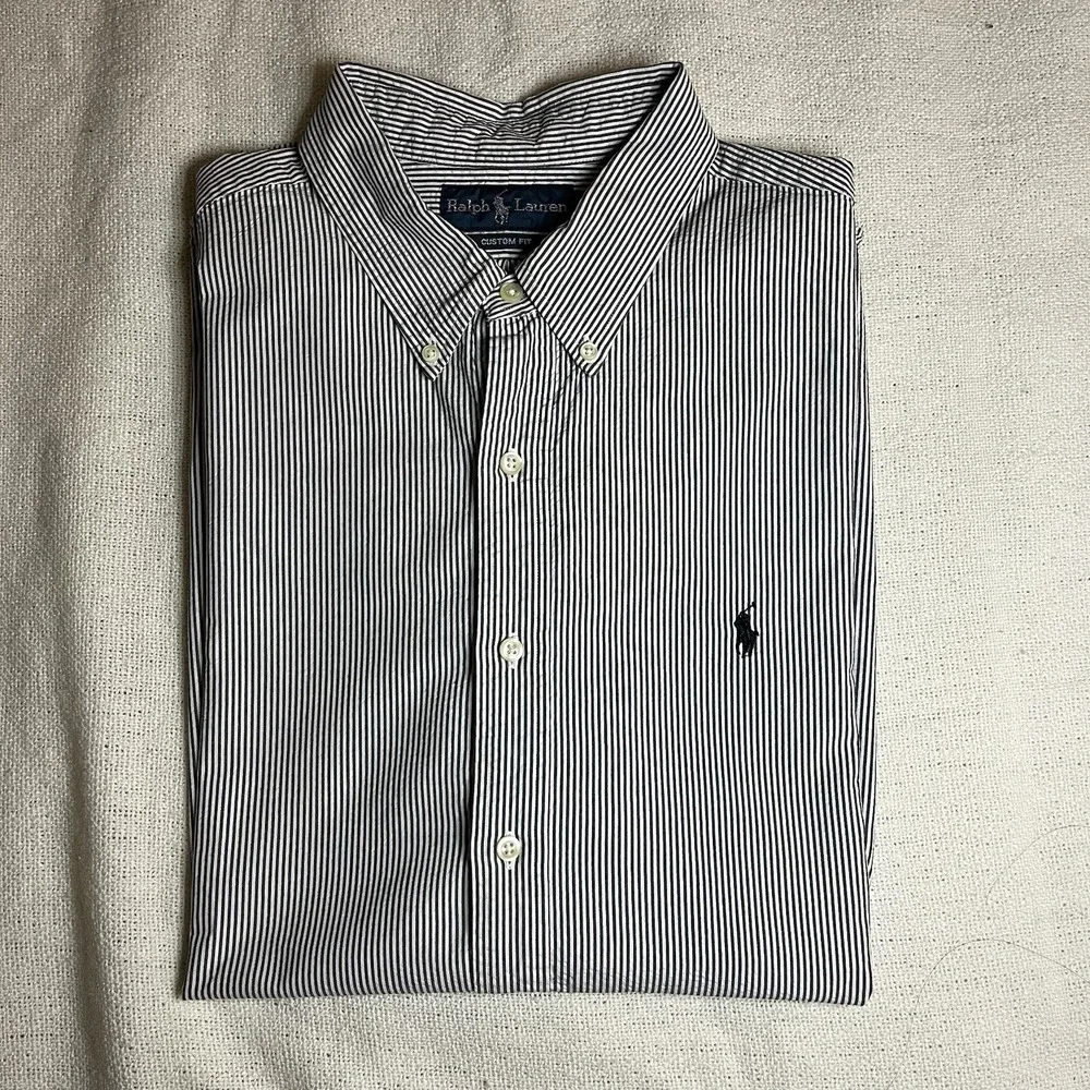 Polo Ralph Lauren Men's Striped‎ Cotton Button-Down Shirt Pony Logo XXL